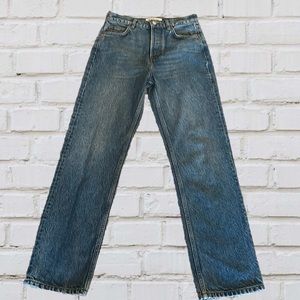 Reformation jeans nice stone wash color straight  leg size 25 perfect condition!